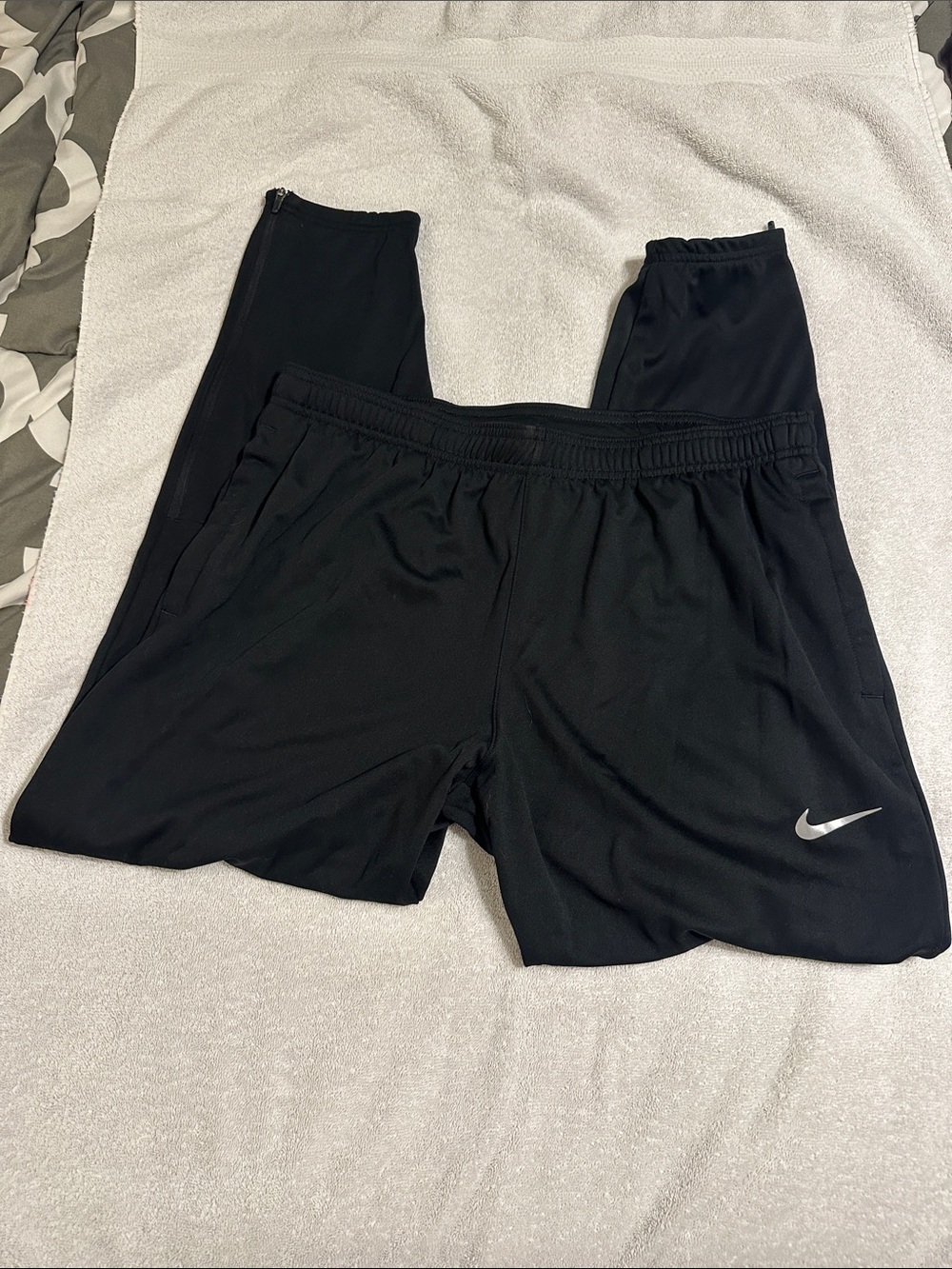 Nike Black Kids' Athletic Jogger Shorts with Reflective Swoosh
